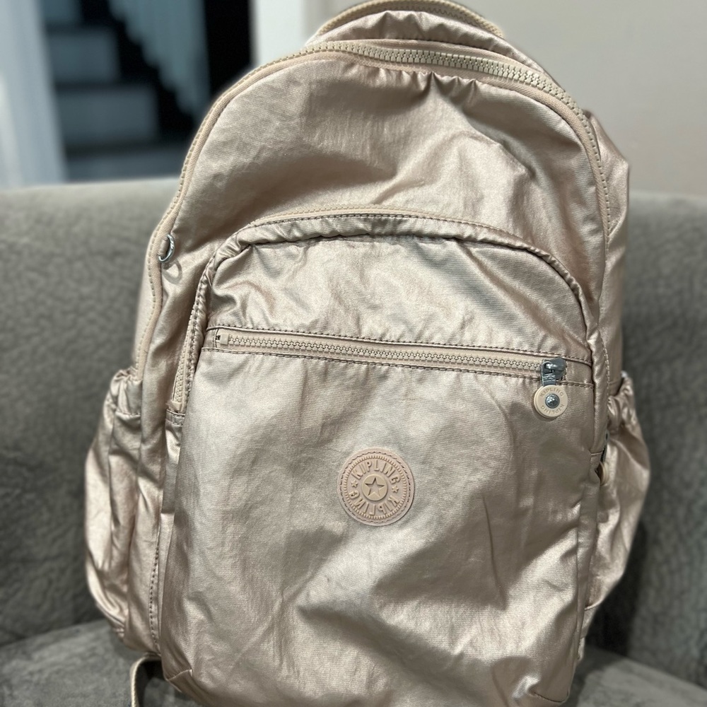 Gold Kipling Backpack